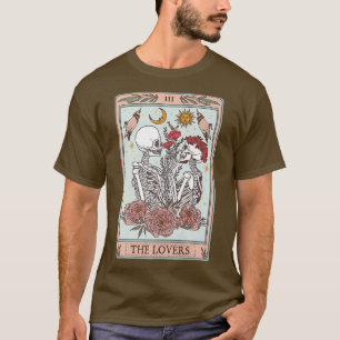 T-shirt Squelette esthétique Les amoureux Carte Tarot Lect