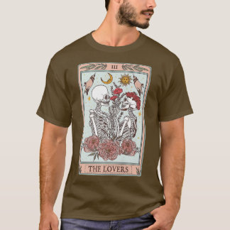 T-shirt Squelette esthétique Les amoureux Carte Tarot Lect