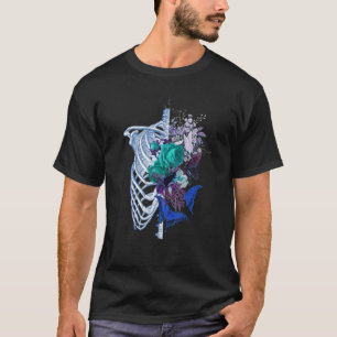 T-shirt Squelette esthétique Plante Nature Art