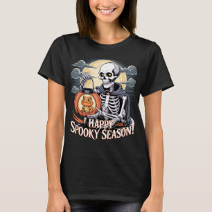 T-shirt Squelette et Lézard Art de la lanterne d'Halloween