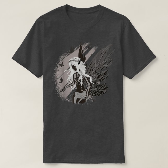 T-shirt Squelette Fée Foncé Fairycore Faecore Fairywave Go (Design devant)