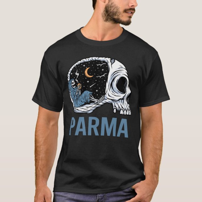 T-shirt Squelette froid - Parme (Devant)