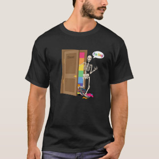 T-shirt Squelette gay sortant du placard, Fierté LGBTQ