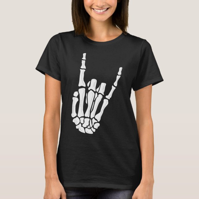 T-shirt Squelette Gesture main - Rocher Squelette Main - H (Devant)