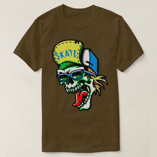 T-shirt Squelette Gnarly Skeleton (Design devant)