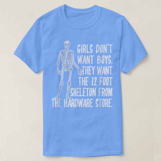 T-shirt Squelette Gothique Les Filles D'Halloween Veulent  (Design devant)