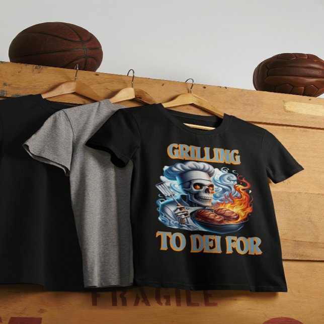 T-shirt Squelette grillant à flamme (Créateur téléchargé)