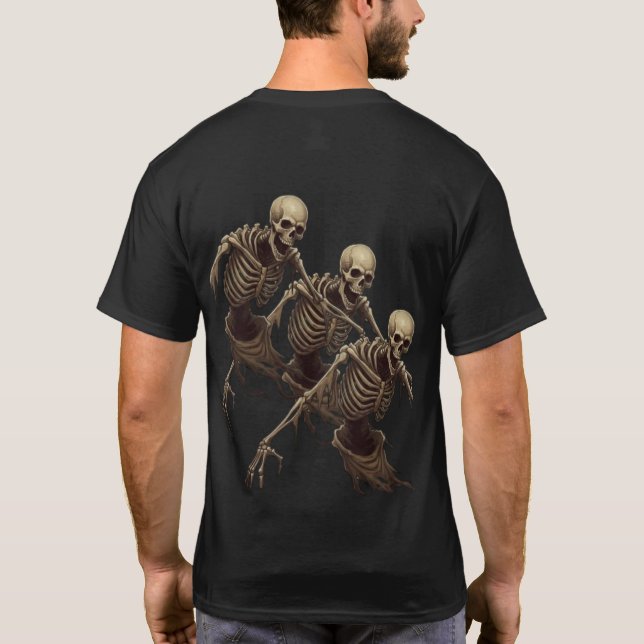 T-shirt Squelette Hanté Horreur (Dos)