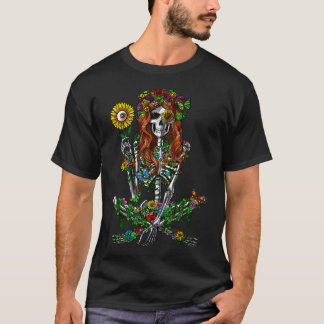 T-shirt Squelette Hippie