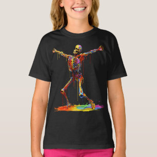 T-shirt Squelette joyeux : Danse des couleurs