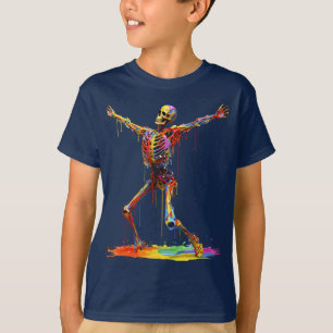 T-shirt Squelette joyeux : Danse des couleurs