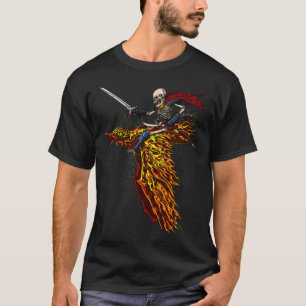 T-shirt Squelette montant un oiseau phénix