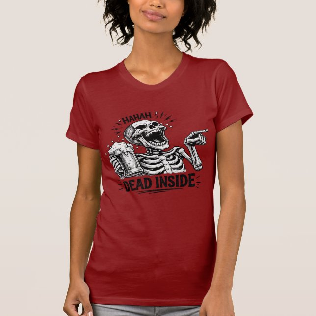 T-shirt Squelette mort à l'intérieur (Devant)