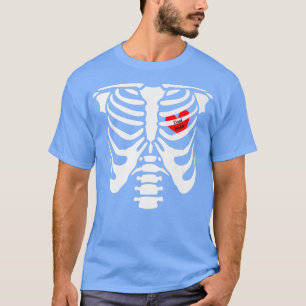 T-shirt Squelette, Mort à l'intérieur de T, Squelette Cage