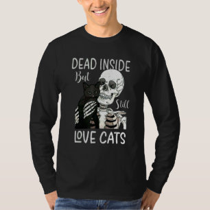 T-shirt Squelette Mort À L'Intérieur Mais Toujours Aimant