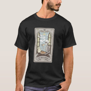 T-shirt Squelette mort à l'intérieur Thé Tarot Humour somb