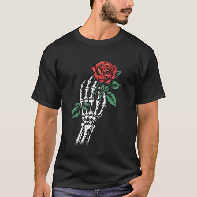 T-shirt Squelette osseux Joyeux Halloween (Devant)