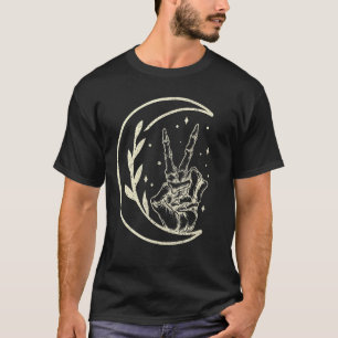 T-shirt Squelette Paix Main Paix Signal Squelette 2 Doigts