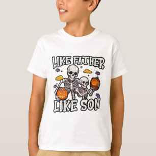 T-shirt Squelette Père Fils Correspondant Costume Hallowee