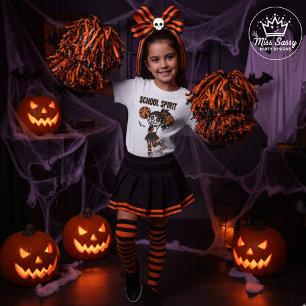 T-Shirt Squelette Pom-pom girl Halloween esprit école