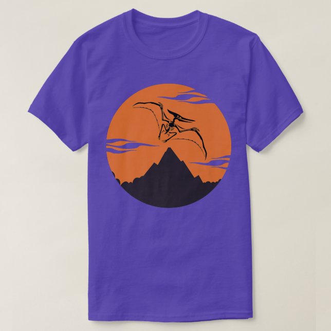 T-shirt Squelette Pteranodon Avec Desig Arrière - plan Col (Design devant)