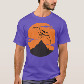 T-shirt Squelette Pteranodon Avec Desig Arrière - plan Col