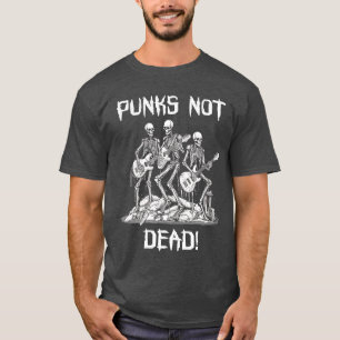 T-shirt Squelette Punk Rock pour spectacle punk pas morts