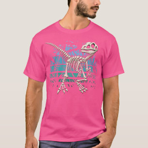 T-shirt Squelette Raptor Velociraptor Blue Jungle Dinosaur