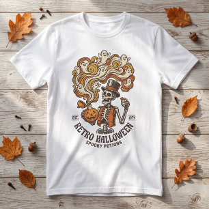 T-shirt Squelette Rétro Halloween Potion Squelettique Effr