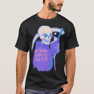 T-shirt Squelette Rose Et Violet Grande Faucheuse - Anti S