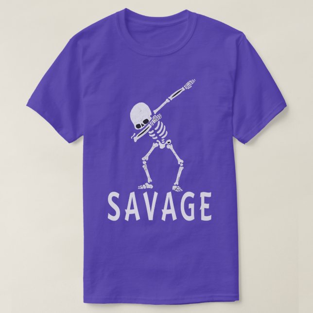 T-shirt Squelette Savage Dabbing  (Design devant)