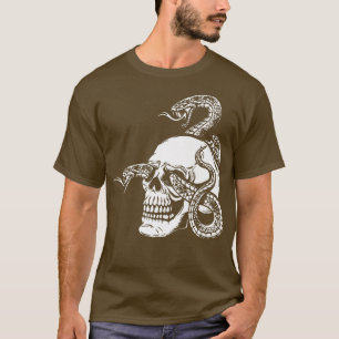 T-shirt Squelette Serpent Gothique Horreur Satanisme Occul