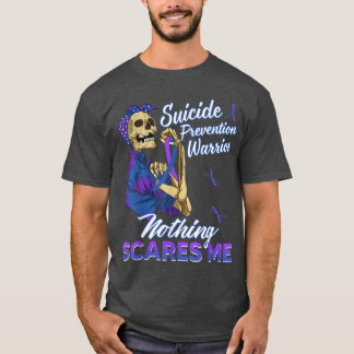 T-shirt Squelette Suicide Prévention Guerrier Rien N'A Peu