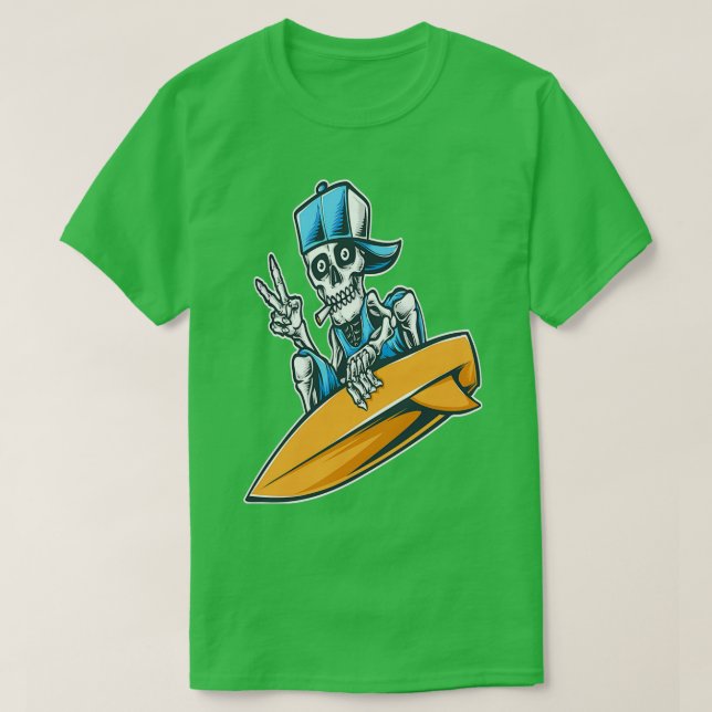 T-shirt Squelette Surf 1 (Design devant)