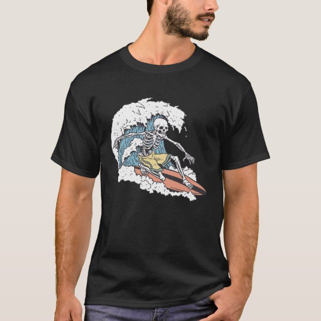 T-shirt Squelette Surfer (Devant)