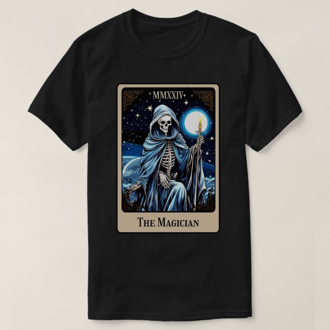 T-shirt Squelette Tarot du Magicien (Design devant)
