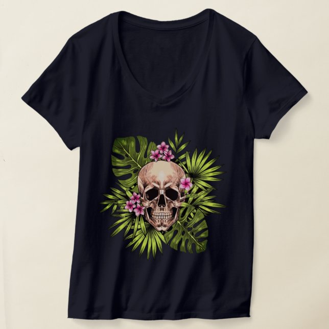 T-Shirt Squelette Tropical (Poser)