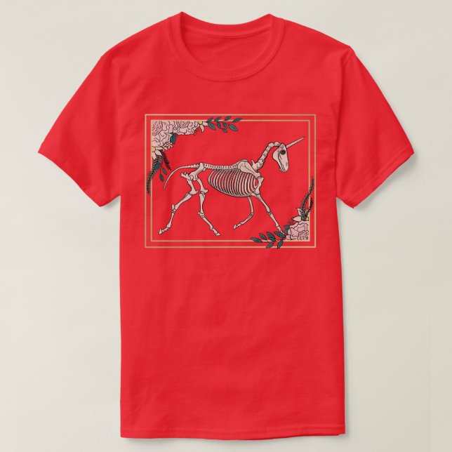 T-shirt Squelette Unicorne (Design devant)