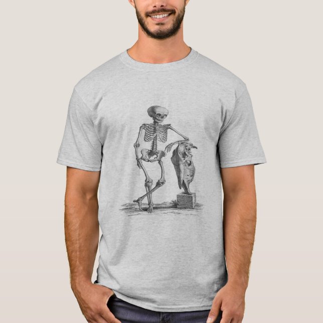 T-shirt squelette vintage (Devant)
