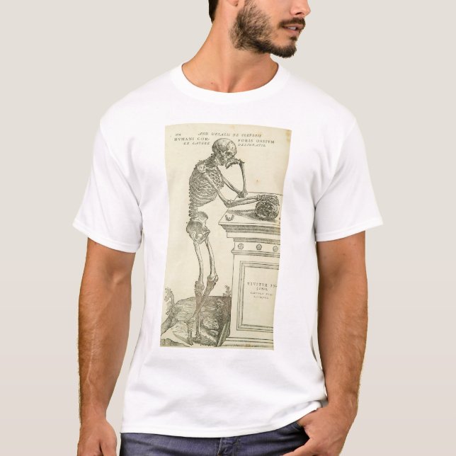 T-shirt Squelette vintage d'Andreas Vesalius d'anatomie (Devant)