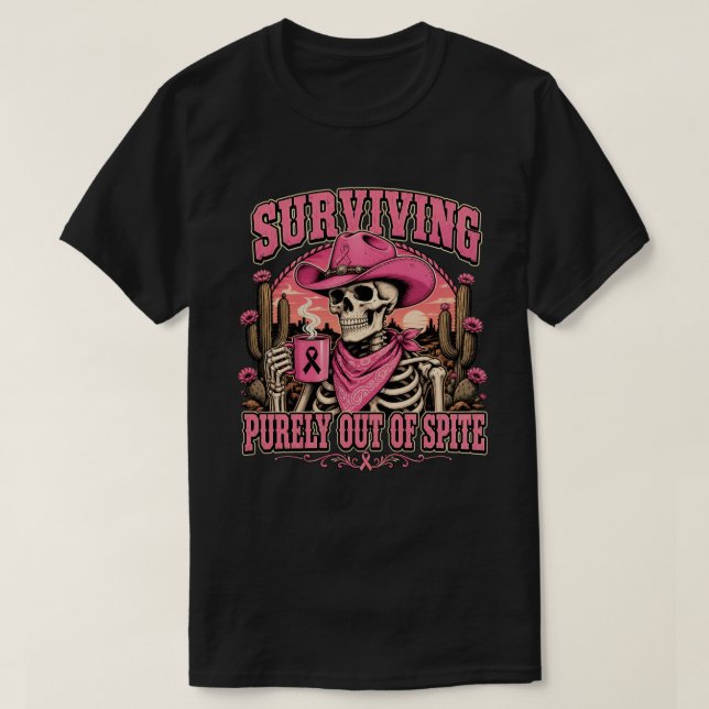 T-shirt Squelette Western Survivant Rancunier  (Design devant)