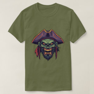 T-shirt squelette zombie pirate vintage effrayant