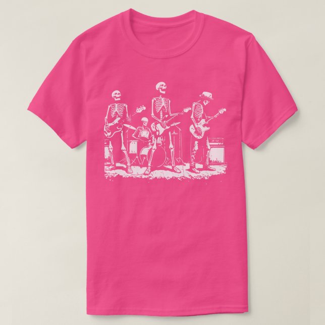 T-shirt squelettes rocher et rouler (Design devant)