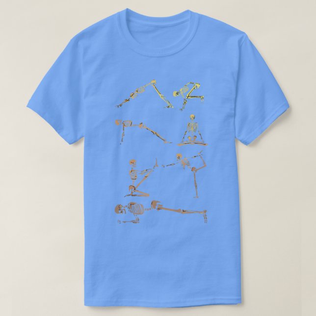 T-shirt squelettes Statue Bone Stretchers Halloween Figuri (Design devant)
