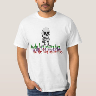 T-shirt squelettique heureux de Dia De Los Muertos