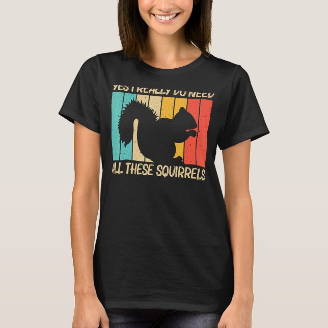 T-shirt Squirrel For Men Women Squirrel  Chipmunk 80s (Devant)