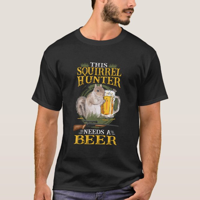 T-shirt Squirrel Hunter Squirrel Squirrel Hunting (Devant)