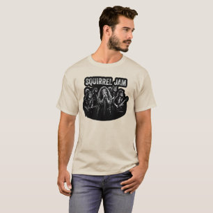 T-shirt Squirrel Jam - Parodie drôle de groupe de rock vin