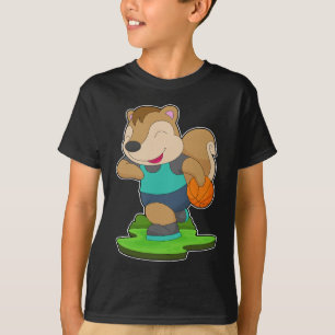 T-shirt Squirrel Joueur de basket-ball