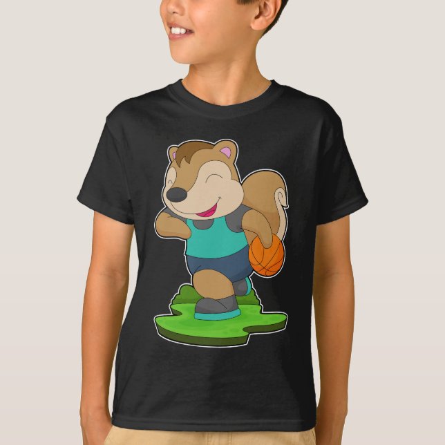 T-shirt Squirrel Joueur de basket-ball (Devant)